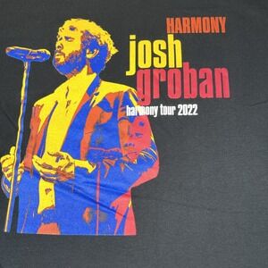 Josh Groban Harmony Tour 2022 Black T Shirt Size Large